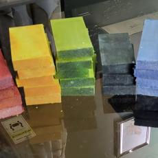 Array of Coloured Wood