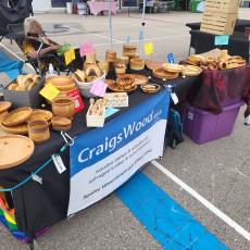 One way my table is set up at markets